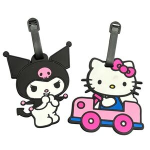 NWOT•Sanrio Hello Kitty and Kuromi 2pc Travel Bag Tags